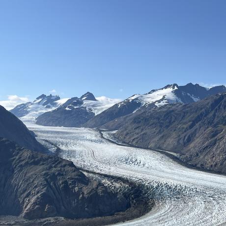 Northern British Columbia mountains and glacier