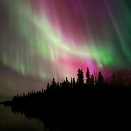 Northern Lights from an Exploration Camp in Northwestern British Columbia
