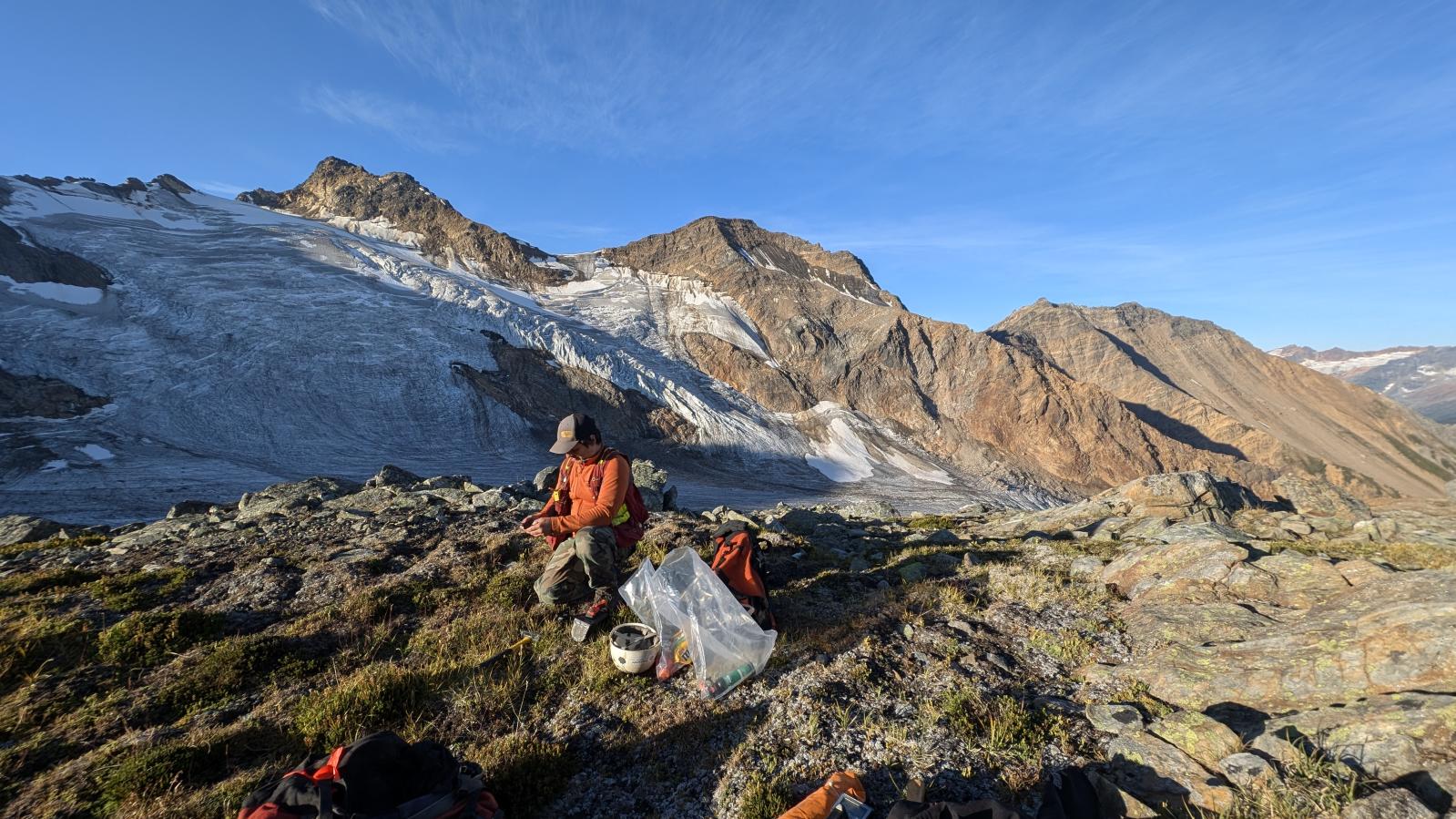 Traversing the Alpine during a Pprospecting Program in Southeastern British Columbia
