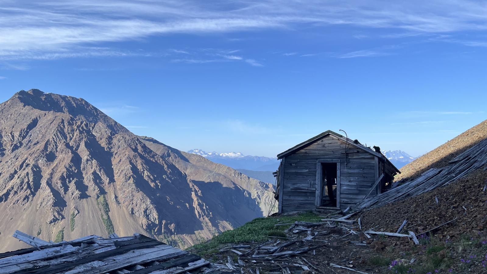 Prospectors Cabin at the Brunswick Property in Northwestern British Columbia
