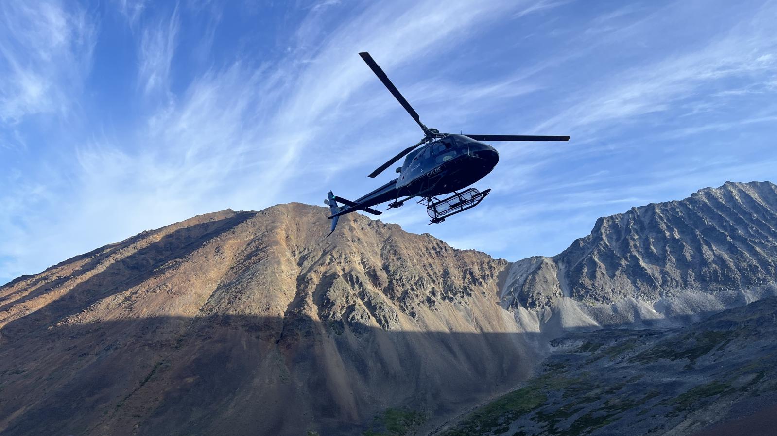 Propecting Crew Gettting a Lift to Start their Day at the Brunswick Property in Northwestern British Columbia