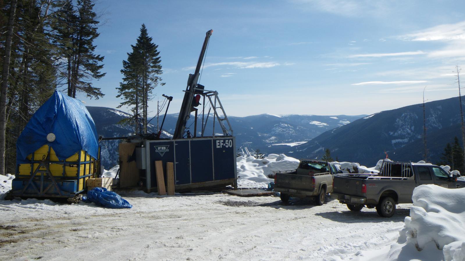 Drill rig at Eagle Plains Iron Range Project - Talon Zone in 2010/11
