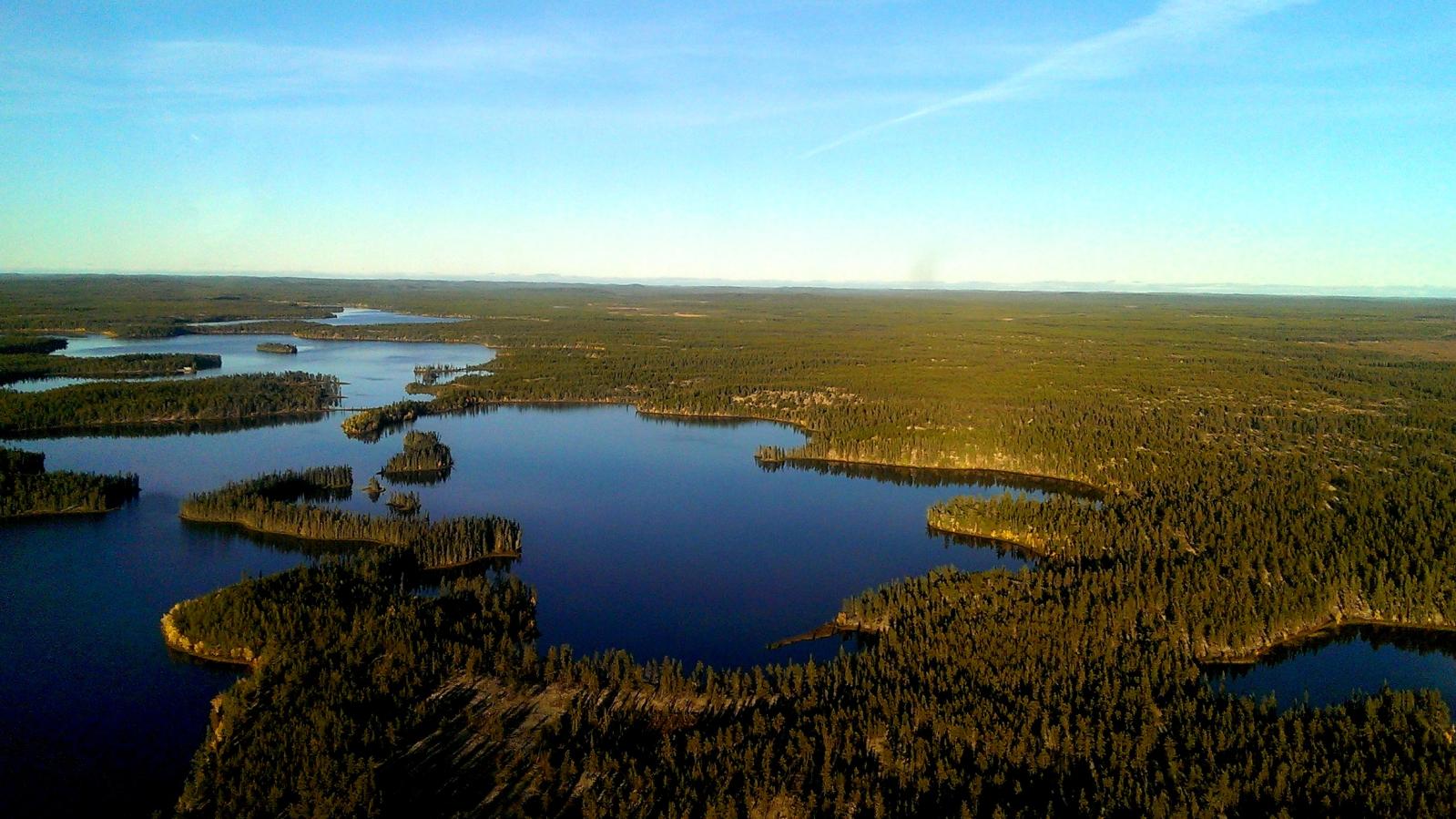 A morning view of the traverse area for uranium exploration
