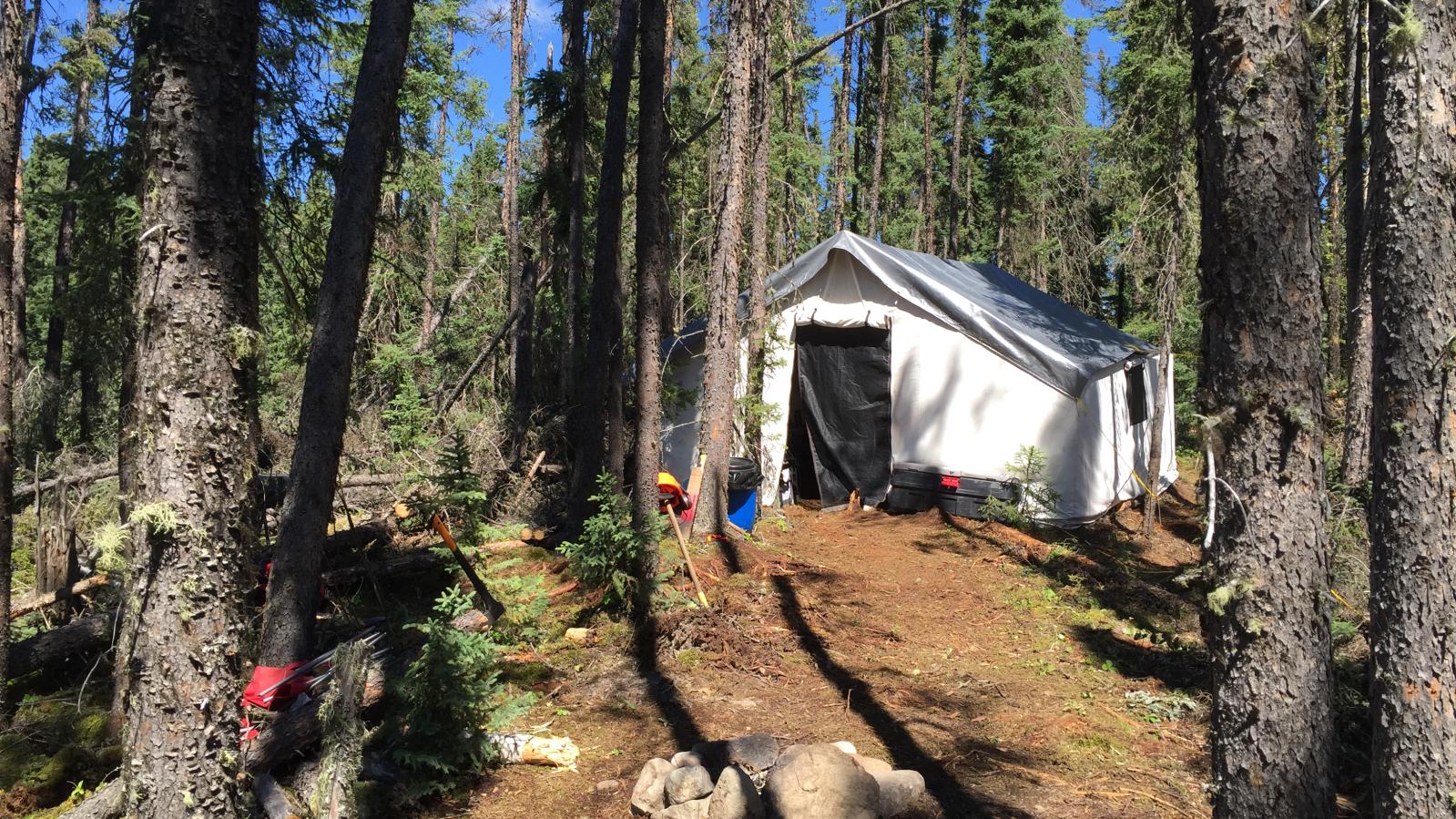 Mineral Exploration Wall Tent Camp in Northern Saskatchewan