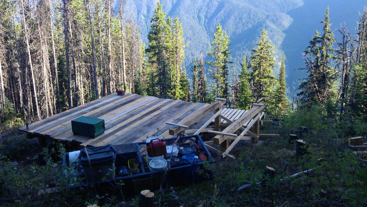 Drill Pad under Construction at the Dardenelles Zone of the Wildhorse Project in 2012