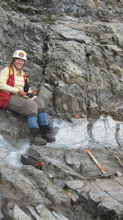A syenite dyke at the 1000m x 600m REE Anomaly of hte Ice River Complex Project