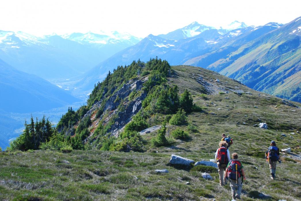 Exploration Crew Working the Elsiar Ridge near the Center of Elsiar (LCR) Property in Northwestern British Columbia