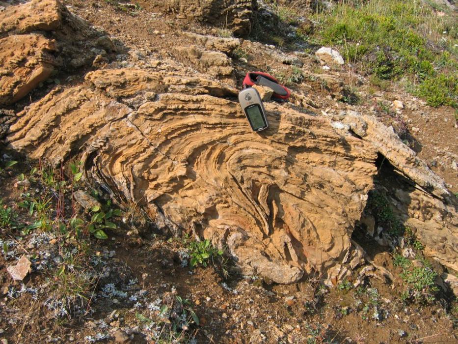 Weathered and deformed rock at the Ice River Complex Project