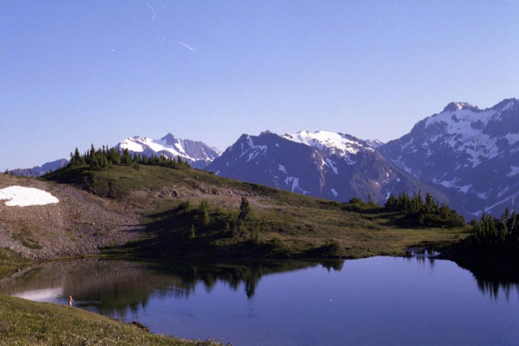 Looking North from lake near Allard Pluton at the Kalum property in Northwestern British Columbia