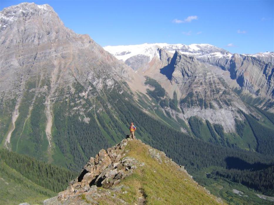 Looking east at Helmut Mnt from just south of Waterloo Showing - Ice River Complex Project
