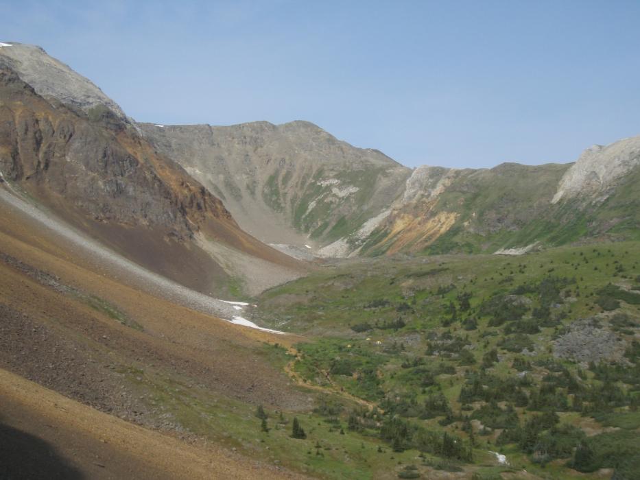 Low PH Creek Draining the Northern Portion of MM Critical Minerals Exploration Property