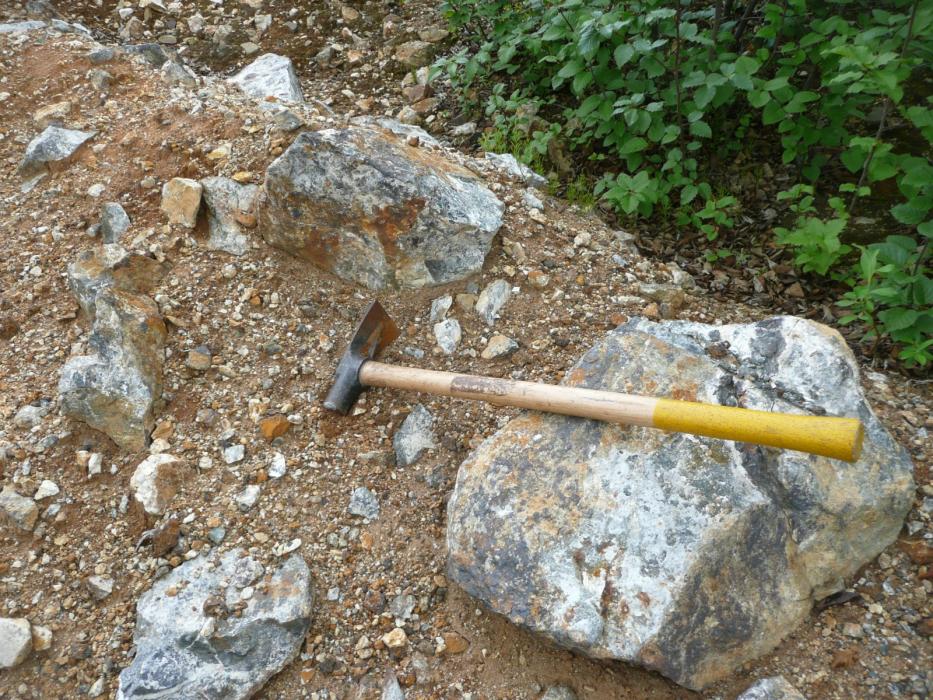 Orma Vein Zone Trench at the Rusty Springs Critical Metals Exploration Project Yukon Territory