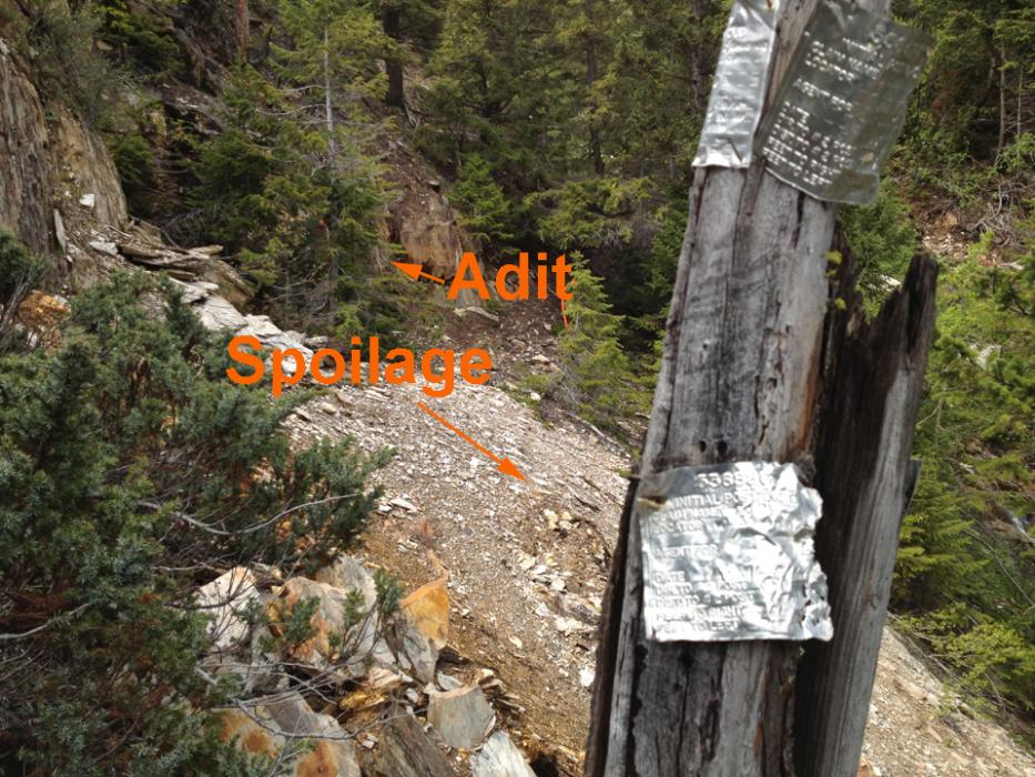 Black Diamond Claim Post and Adit at the Battleship Zone