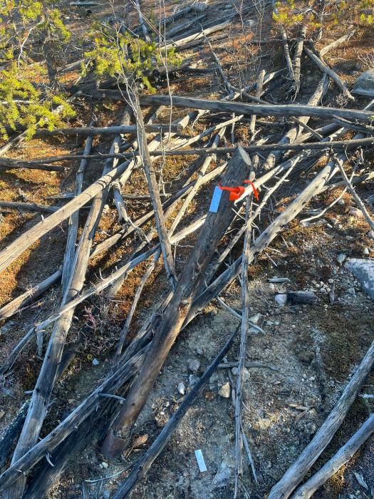 Location of a Historical Drill Hole at the George lake Critical Metal Project in Northern Saskatchewan