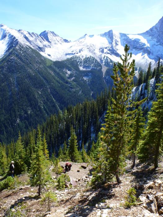 Sampling near the Charlemont Adit at the Black Diamond Project Southeastern British Columbia