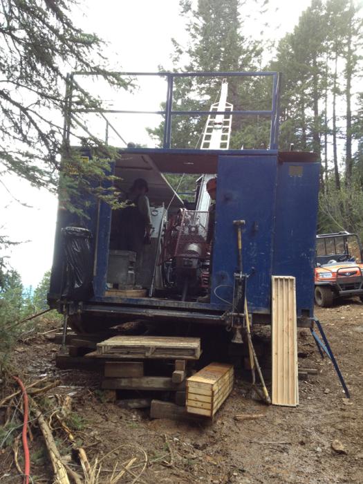 Drill Rig Turning at the Road Accessible Battleship Zone in 2012